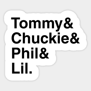 Rugrats - Tommy & Chuckie & Phil & Lil. (Black) Sticker